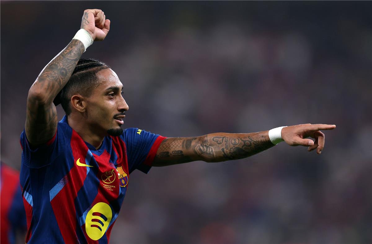 شاهد بالفيديو: هدف رافينها الصاروخي يحسم رباعية برشلونة أمام بلباو في السوبر الإسباني